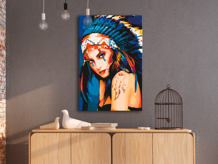 Paint by number Native American Girl 107488 additionalImage 2