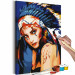 Paint by number Native American Girl 107488 additionalThumb 3