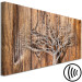 Canvas Print Tree Chronicle (1-part) Narrow - Landscape on Brown Texture 108288 additionalThumb 6