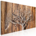 Canvas Print Tree Chronicle (1-part) Narrow - Landscape on Brown Texture 108288 additionalThumb 2