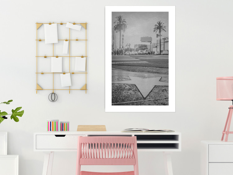 Poster Walk of Fame - black and white landscape of the famous street in Los Angeles 116488 additionalImage 4