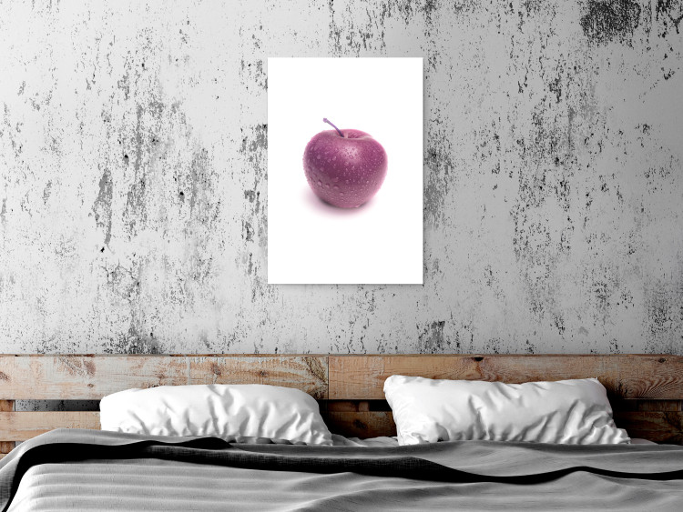 Wall Poster Apple - red fruit with water droplets on a solid white background 116788 additionalImage 17