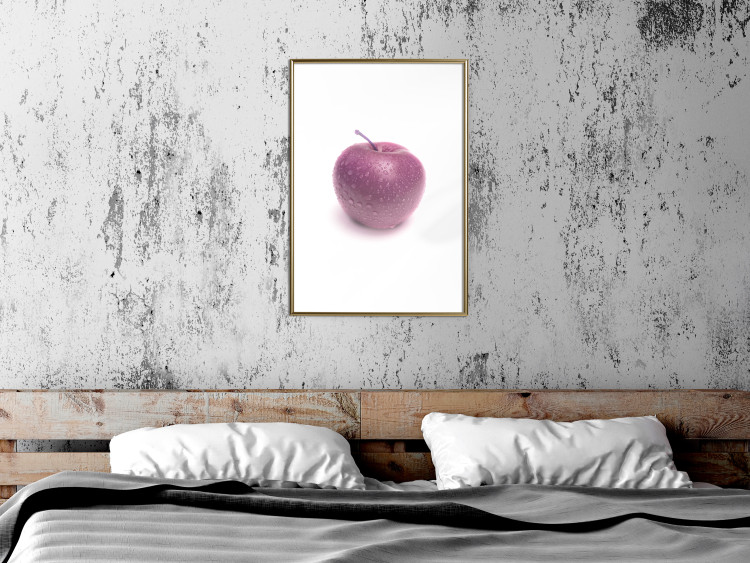 Wall Poster Apple - red fruit with water droplets on a solid white background 116788 additionalImage 5