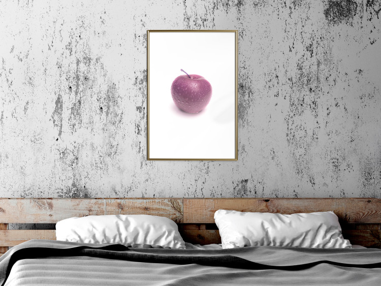 Wall Poster Apple - red fruit with water droplets on a solid white background 116788 additionalImage 13