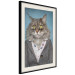 Wall Poster Mrs. Cat - portrait of a domestic animal with a human silhouette in a sweater 117888 additionalThumb 3
