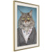 Wall Poster Mrs. Cat - portrait of a domestic animal with a human silhouette in a sweater 117888 additionalThumb 2