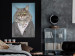 Wall Poster Mrs. Cat - portrait of a domestic animal with a human silhouette in a sweater 117888 additionalThumb 5