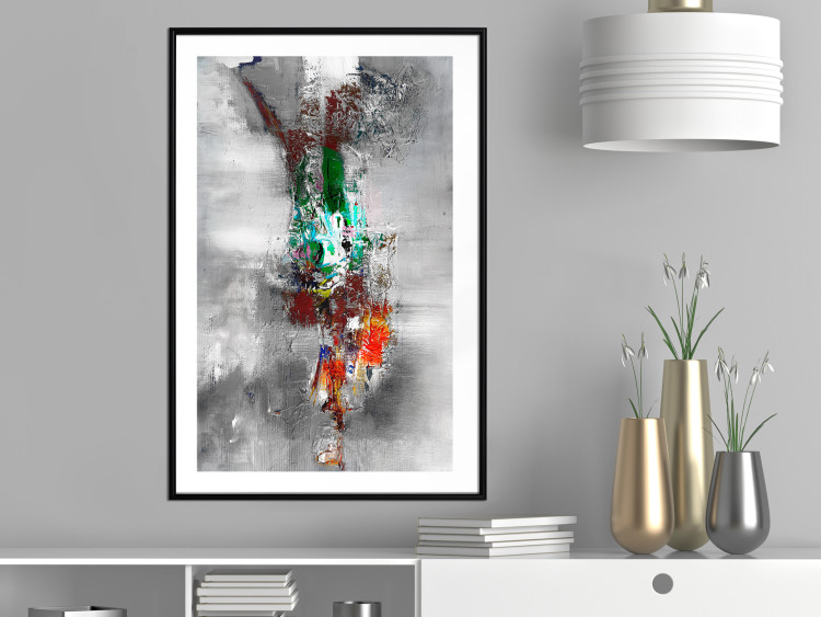 Poster Abyss - industrial colorful abstraction on a gray background 121888 additionalImage 6