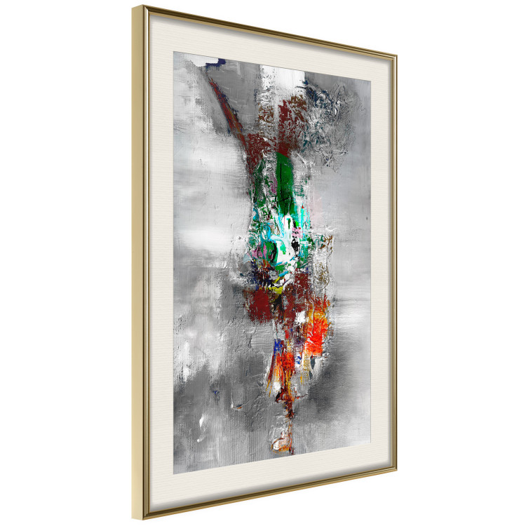 Poster Abyss - industrial colorful abstraction on a gray background 121888 additionalImage 2