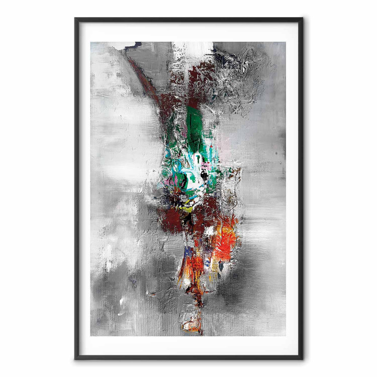 Poster Abyss - industrial colorful abstraction on a gray background 121888 additionalImage 11