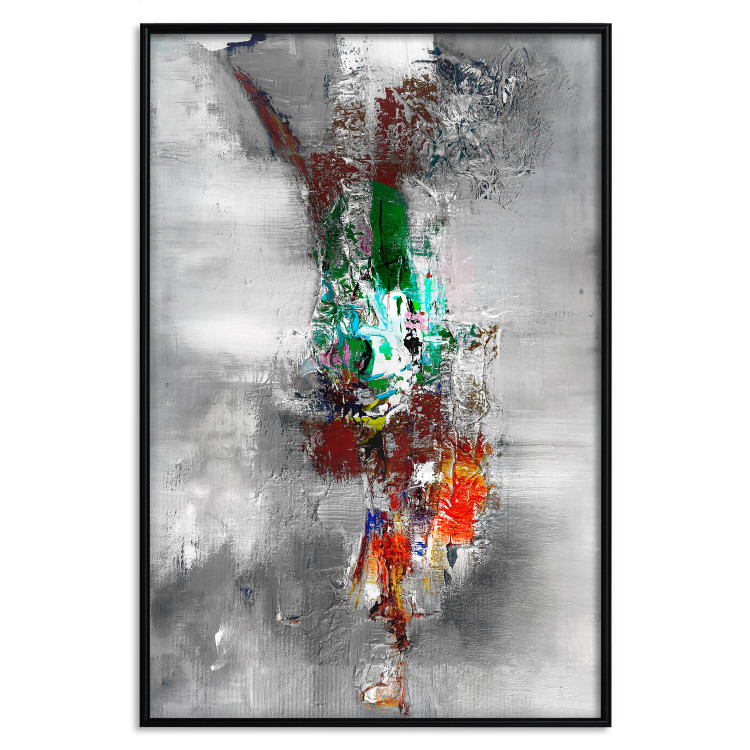 Poster Abyss - industrial colorful abstraction on a gray background 121888 additionalImage 24