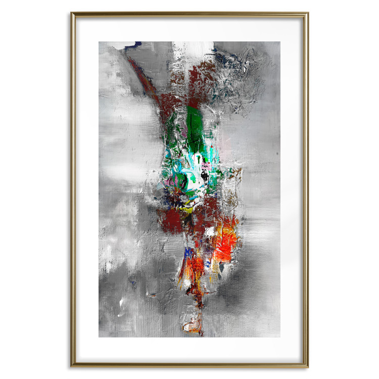 Poster Abyss - industrial colorful abstraction on a gray background 121888 additionalImage 16