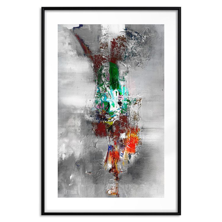 Poster Abyss - industrial colorful abstraction on a gray background 121888 additionalImage 17