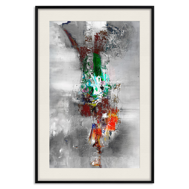 Poster Abyss - industrial colorful abstraction on a gray background 121888 additionalImage 18