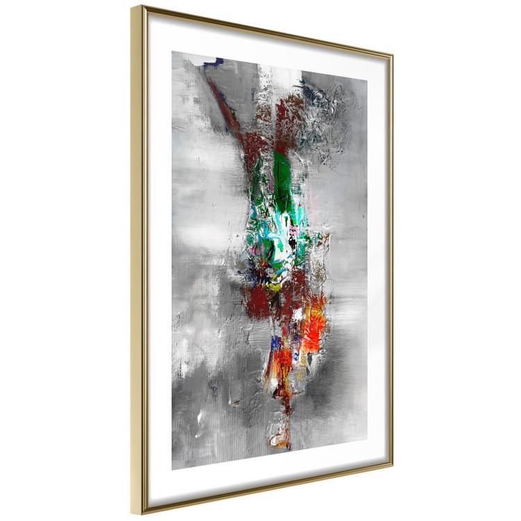 Poster Abyss - industrial colorful abstraction on a gray background 121888 additionalImage 8