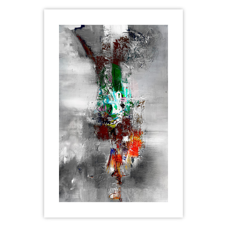 Poster Abyss - industrial colorful abstraction on a gray background 121888 additionalImage 25
