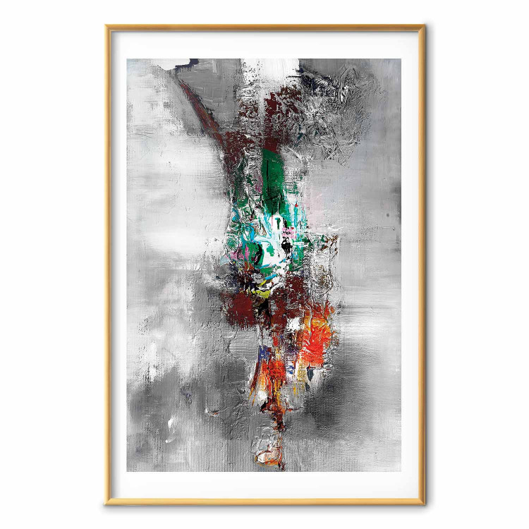 Poster Abyss - industrial colorful abstraction on a gray background 121888 additionalImage 12