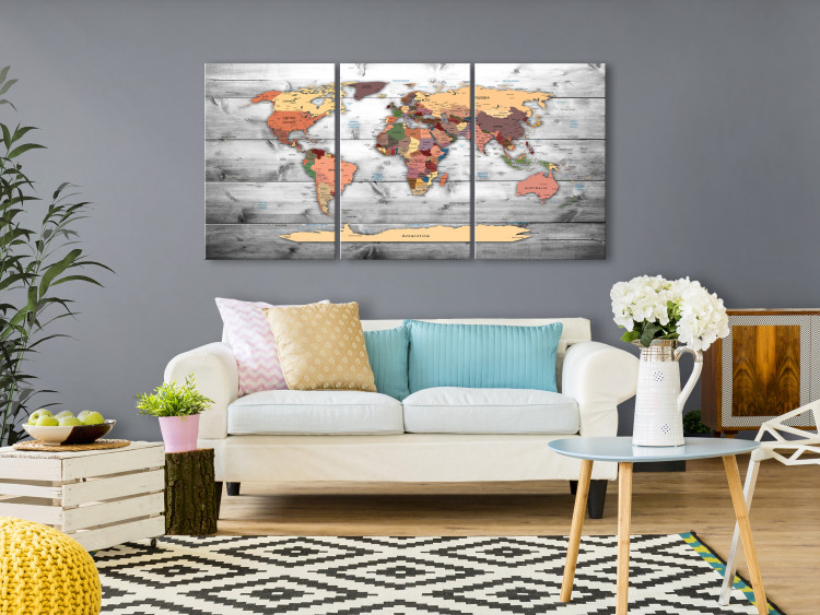 Canvas World Map: New Directions (3 Parts) 122188 additionalImage 3
