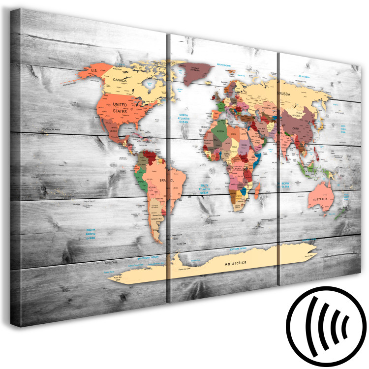 Canvas World Map: New Directions (3 Parts) 122188 additionalImage 6
