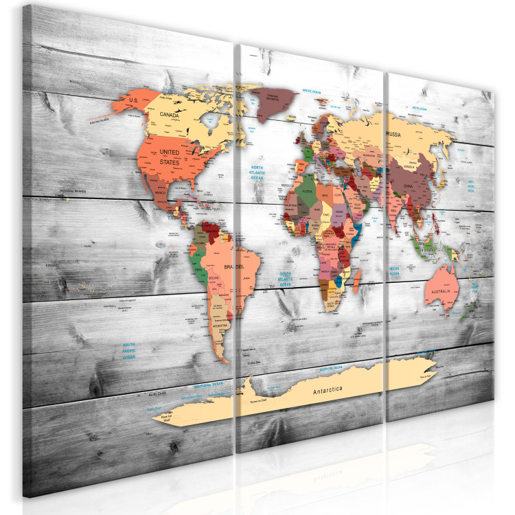 Canvas World Map: New Directions (3 Parts) 122188 additionalImage 2