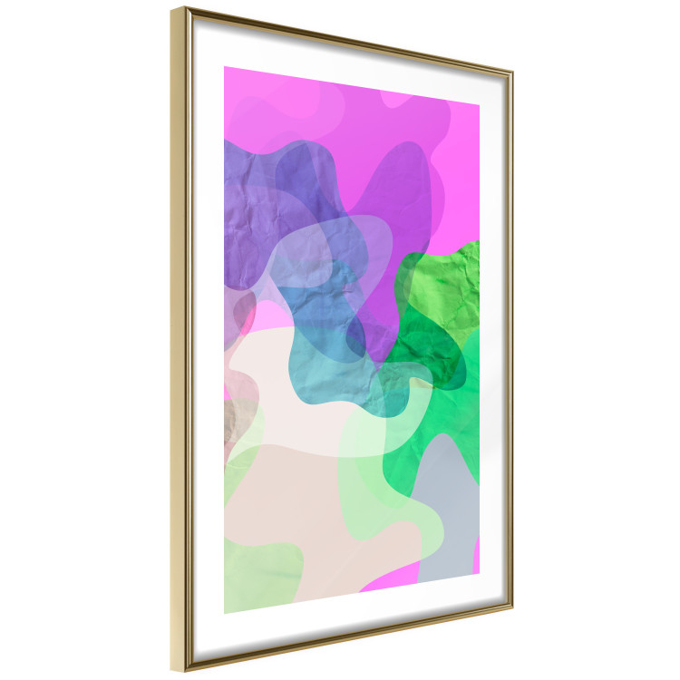 Wall Poster Pastel Butterflies - colorful abstract spots on crumpled paper 122288 additionalImage 4