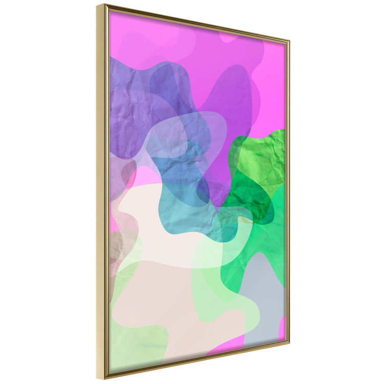 Wall Poster Pastel Butterflies - colorful abstract spots on crumpled paper 122288 additionalImage 3