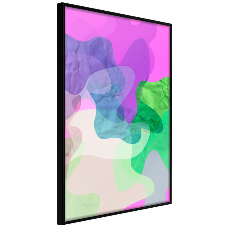 Wall Poster Pastel Butterflies - colorful abstract spots on crumpled paper 122288 additionalImage 8