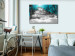 Canvas Print Cascade of Thoughts (1 Part) Wide Turquoise 123188 additionalThumb 3