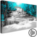 Canvas Print Cascade of Thoughts (1 Part) Wide Turquoise 123188 additionalThumb 6