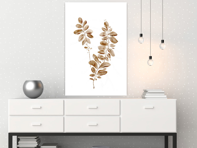 Poster August Leaves - plant in autumnal atmosphere with golden leaves 123488 additionalImage 2