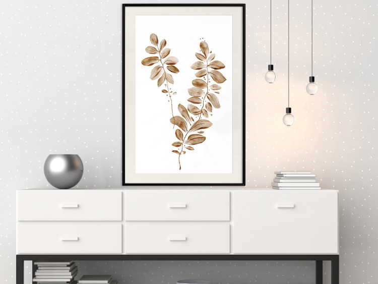 Poster August Leaves - plant in autumnal atmosphere with golden leaves 123488 additionalImage 22