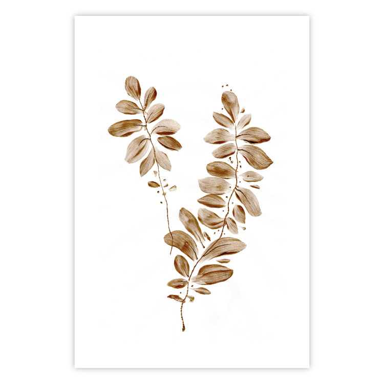 Poster August Leaves - plant in autumnal atmosphere with golden leaves 123488 additionalImage 25