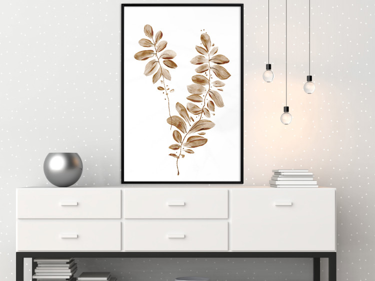 Poster August Leaves - plant in autumnal atmosphere with golden leaves 123488 additionalImage 5