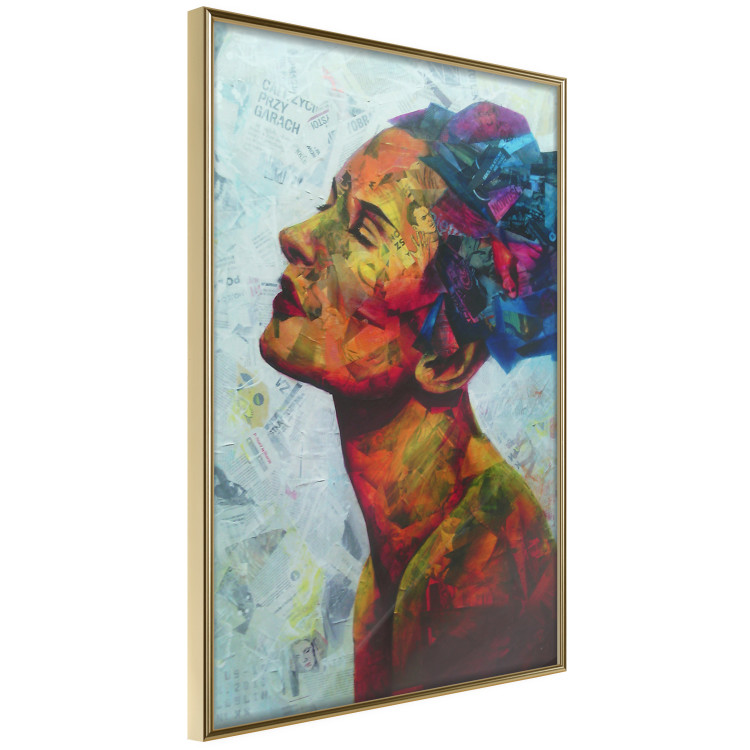 Poster Paper Thoughts - portrait of a colorful woman in a paper composition 126488 additionalImage 12