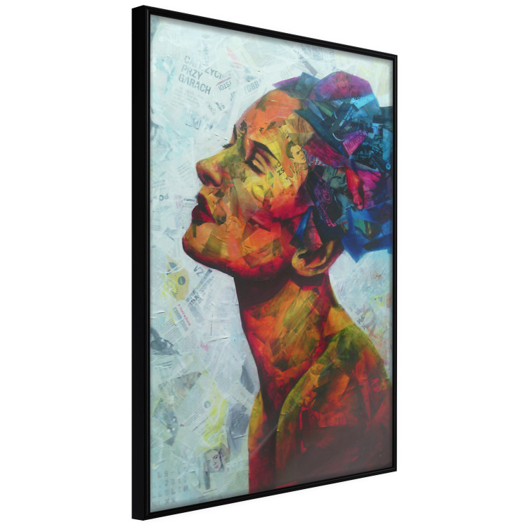 Poster Paper Thoughts - portrait of a colorful woman in a paper composition 126488 additionalImage 11