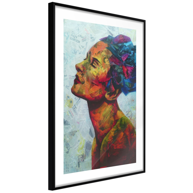 Poster Paper Thoughts - portrait of a colorful woman in a paper composition 126488 additionalImage 6