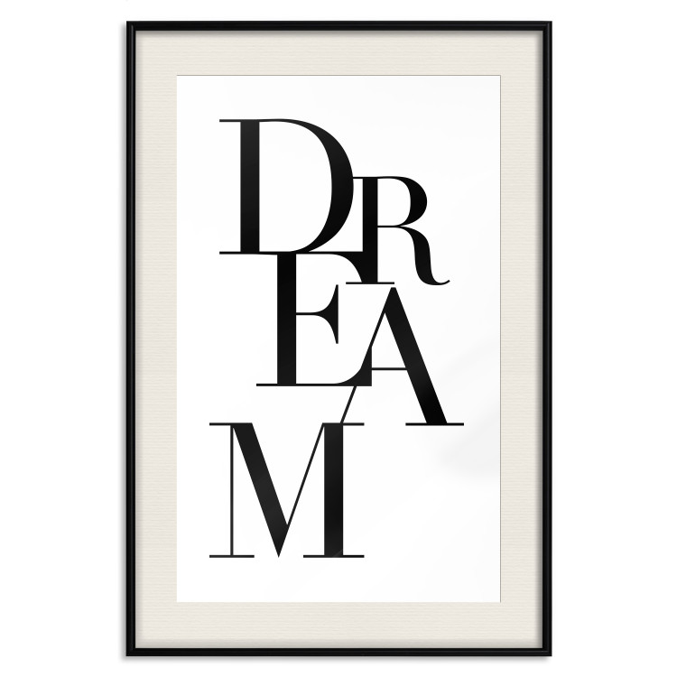 Poster Black Dream - black English text on white background 129588 additionalImage 19