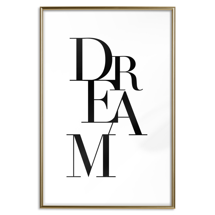 Poster Black Dream - black English text on white background 129588 additionalImage 16