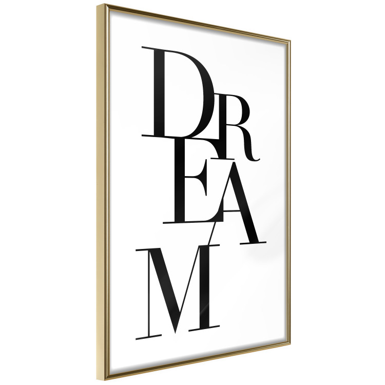 Poster Black Dream - black English text on white background 129588 additionalImage 14