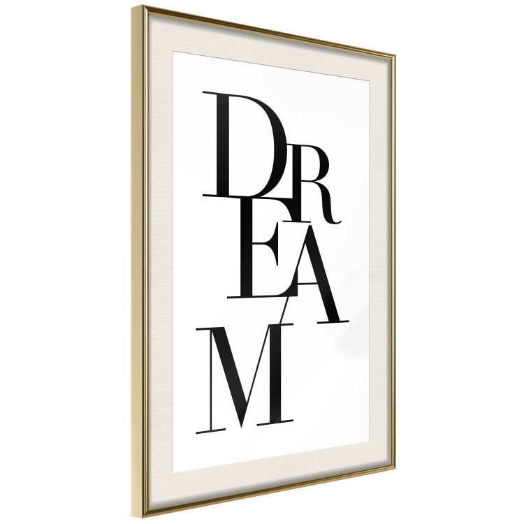 Poster Black Dream - black English text on white background 129588 additionalImage 3