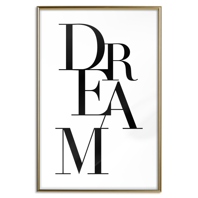 Poster Black Dream - black English text on white background 129588 additionalImage 17