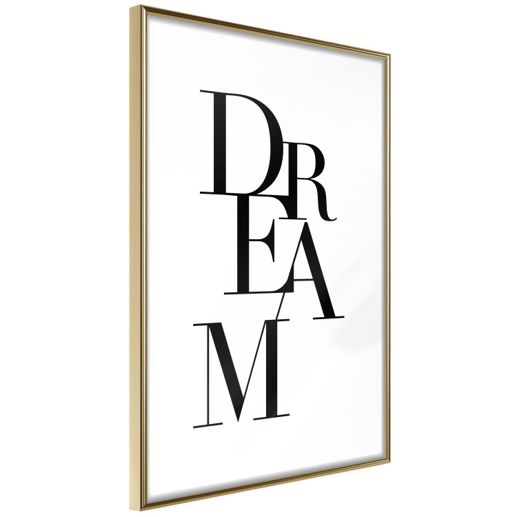 Poster Black Dream - black English text on white background 129588 additionalImage 9