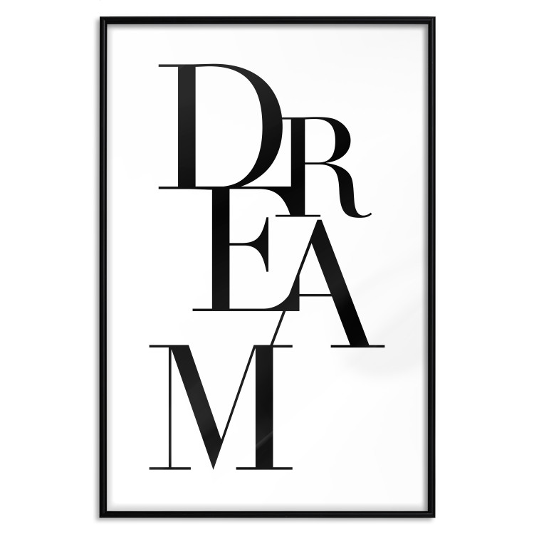 Poster Black Dream - black English text on white background 129588 additionalImage 18