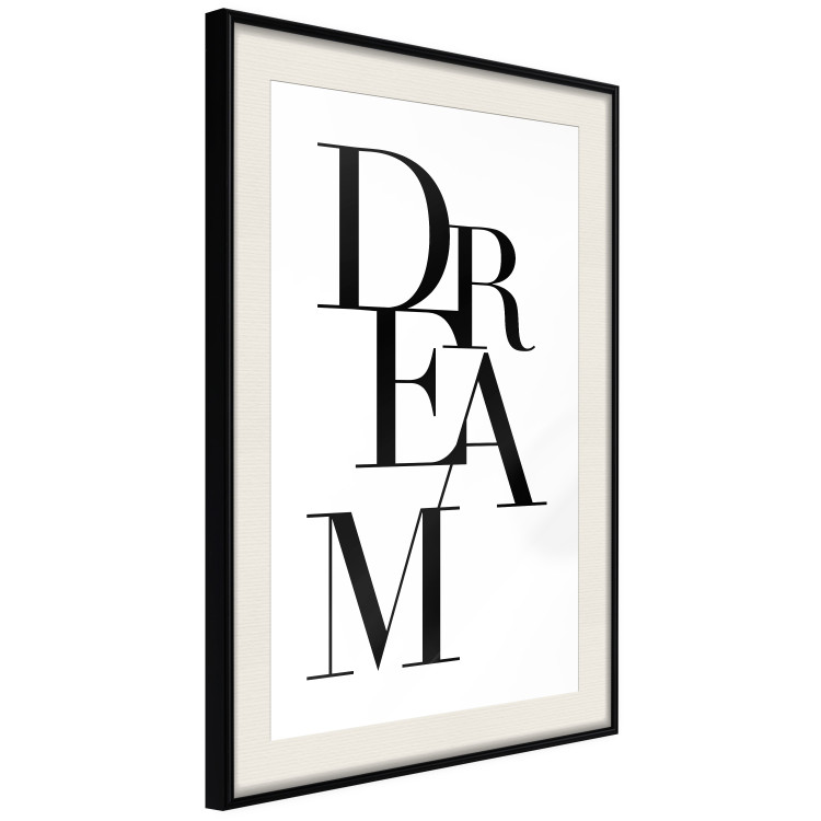 Poster Black Dream - black English text on white background 129588 additionalImage 2