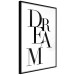 Poster Black Dream - black English text on white background 129588 additionalThumb 13