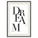 Poster Black Dream - black English text on white background 129588 additionalThumb 19
