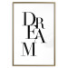 Poster Black Dream - black English text on white background 129588 additionalThumb 14