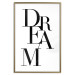 Poster Black Dream - black English text on white background 129588 additionalThumb 17