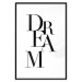 Poster Black Dream - black English text on white background 129588 additionalThumb 15