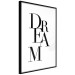 Poster Black Dream - black English text on white background 129588 additionalThumb 8
